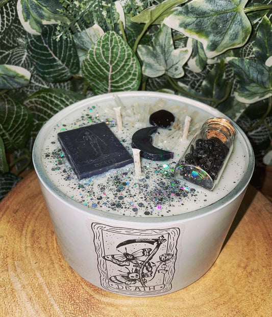 3 wick tarot candle - Death